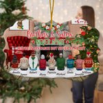 Personalized Brothers and Sisters Never Apart Ceramic Ornament with Names Christmas Gift for Family Brothers Sisters