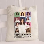 Sac en Toile Personnalisé Style Eras Tour Affiche de Collage de Photos Cadeau Anniversaire Fête pour Femme