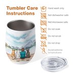 Vaso de vino personalizado Enjoy The Natural Scenery Together with Fur Babies Acero inoxidable de calidad alimentaria Regalo de cumpleaños y Navidad p
