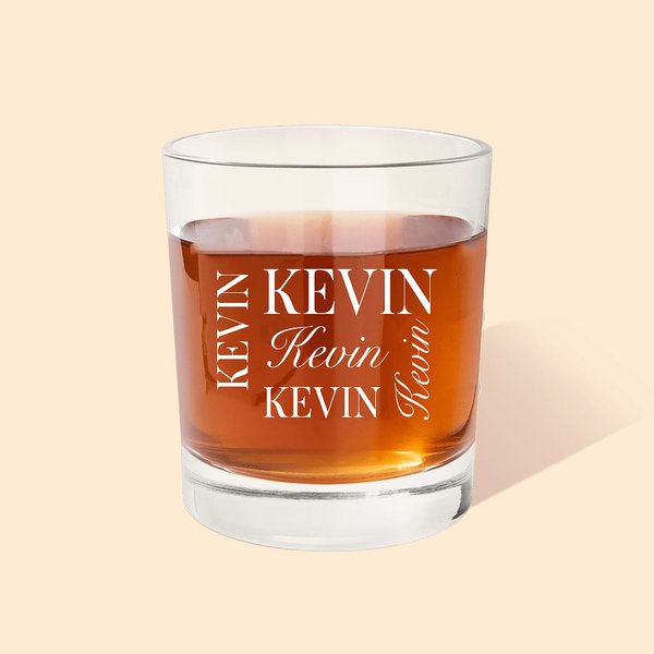 Personalisiertes 295ml Whisky Glas mit Namen Gravur Bourbon Glas Geburtstag Vatertag Hochzeit Geschenk für Whiskey-Liebhaber