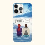 Gepersonaliseerde I Miss You More Than Anything I Know iPhone Telefoonhoesje Kerst Herdenkingscadeau voor familie