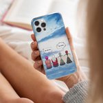 Gepersonaliseerde We Miss You We Know in Cloud Cell Phone Case met namen Kerst Herdenkingscadeau voor vrienden familie