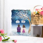 Personalized We Miss You I'm Always With You Thick Cloud Acrylic Plaque with Names and Speech Christmas Memorial Gift for Family Friends