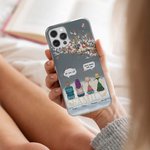 Cardenales personalizados Te echo de menos Siempre estoy contigo Funda para móvil con nombres Regalo de Navidad en memoria de la familia