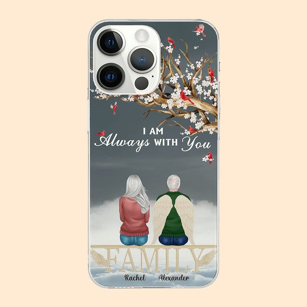 Etui de téléphone portable personnalisé We're Always With You Cadeau de Noël pour les amis et la famille