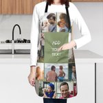 Gepersonaliseerd 11 Foto's Collagepatroon Waterdicht Schort met Verstelbare Riemen en Grote Zak Kerstcadeau Verjaardagscadeau voor Kookliefhebber Fami