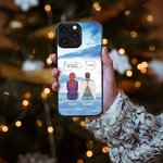 Gepersonaliseerde I Miss You More Than Anything I Know iPhone Telefoonhoesje Kerst Herdenkingscadeau voor familie