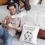 Gepersonaliseerde When Penguins Find Their Mate They Stay Together Forever Kussenhoes Kerstmis Verjaardag Valentijnsdag Cadeau voor Koppel
