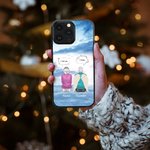 Gepersonaliseerde We Miss You We Know in Cloud Cell Phone Case met namen Kerst Herdenkingscadeau voor vrienden familie