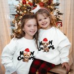 Sweatshirt unisexe personnalisé Lovely Dog Cat Portrait Christmas Cadeau de Noël pour la famille, les enfants et les amoureux des animaux de compagnie