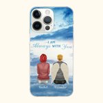Gepersonaliseerde We're Always with You iPhone Telefoonhoesje Herdenking Sympathie Gift voor Vrienden Familie