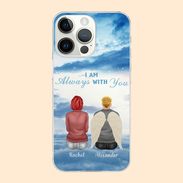 Gepersonaliseerde We're Always with You iPhone Telefoonhoesje Herdenking Sympathie Gift voor Vrienden Familie