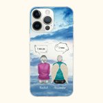 Gepersonaliseerde We Miss You We Know in Cloud Cell Phone Case met namen Kerst Herdenkingscadeau voor vrienden familie