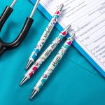 Personalised Glitter Medical Element Ballpoint Pen Retractable Black Pen Appreciation Gift for Doctor Nurse