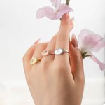 Anello personalizzato con fiori multipli di nascita Gioielli floreali di famiglia Compleanno Regalo per la festa della mamma per lei