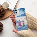 Gepersonaliseerde We Miss You We Know in Cloud Cell Phone Case met namen Kerst Herdenkingscadeau voor vrienden familie
