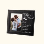 Personalised You are All I Need Romantic Leather  Photo Frame with Name and Initials  Anniversary Valentine's Day Birthday Gift for Couples