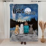 Coperta personalizzata con luna piena Regalo di Natale Regalo di compleanno per amanti dei cani
