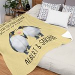 Personalised When Penguins Find Their Mate They Stay Together Forever Blanket Valentine's Day Anniversary Gift for Couple