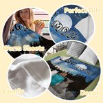 Coperta personalizzata con luna piena Regalo di Natale Regalo di compleanno per amanti dei cani