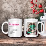 Definición personalizada de la abuela Foto Taza de cerámica Taza de café Cumpleaños Regalo de Navidad para los abuelos Familia
