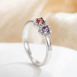 Henkilökohtainen Elegantti 1-5 Birthstones rengas Zirkoni äitienpäivä syntymäpäivälahja äidille isoäiti