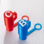 Gepersonaliseerde Multi-color Straw Cover Food-grade 3D Printing Straw Topper voor Stanley Tumbler met initiaal Verjaardag Kerstcadeau voor familie of vriend