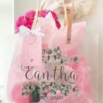 Personalisierte Eukalyptus PVC Hochzeit Geschenk Tasche Brautjungfer Dankeschön Geschenk Tasche Brautdusche Bachelorette Party Favorit