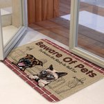 Personalized Beware Of Pets The Owners Are Shady As Hell Too Door Mat Home Decoration Gift for Pet Lover Owner