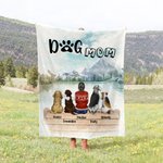 Coperta personalizzata Gli umani sono anche genitori di cani Regalo di Natale Regalo di compleanno per amanti dei cani