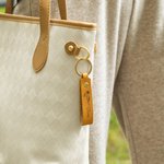 Personalised Birth Flower PU Leather Keychain with Engraved Name Wedding Party Birthday Gift for Her