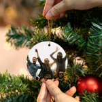 Gepersonaliseerd In My Swiftie Era Keramisch Ornament met Foto Kerstcadeau voor Familie of Vriend