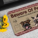 Personalized Beware Of Pets The Owners Are Shady As Hell Too Door Mat Home Decoration Gift for Pet Lover Owner