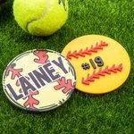 Personalisierte stilvolle Sport Baseball Fußball Acryl Tasche Charme Accessoire für Bogg Geburtstag Geschenk für Sportliebhaber