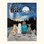 Coperta personalizzata con luna piena Regalo di Natale Regalo di compleanno per amanti dei cani