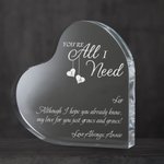 Personlig You're All I Need Akryl Hjärtplakett Romantisk heminredning Alla hjärtans dag Julklapp för par Make Fru