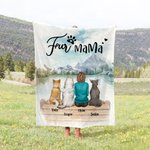 Manta personalizada Dogs Will Always Be with Their Owners Regalo de Navidad Regalo de cumpleaños para los amantes de los perros