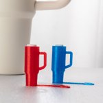 Gepersonaliseerde Multi-color Straw Cover Food-grade 3D Printing Straw Topper voor Stanley Tumbler met initiaal Verjaardag Kerstcadeau voor familie of vriend