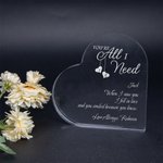 Personlig You're All I Need Akryl Hjärtplakett Romantisk heminredning Alla hjärtans dag Julklapp för par Make Fru