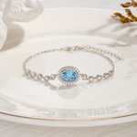 Bracciale regolabile personalizzato con pietra di nascita Regalo di Natale Regalo di anniversario per lei