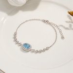 Bracciale regolabile personalizzato con pietra di nascita Regalo di Natale Regalo di anniversario per lei