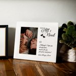 Personalised You are All I Need Romantic Leather  Photo Frame with Name and Initials  Anniversary Valentine's Day Birthday Gift for Couples