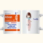 Personalized Nurse Ceramic Mug 11oz 15oz Funny Prescription Coffee Cup Nurse Week Appreciation Graduation Gift for Doctor Nurse