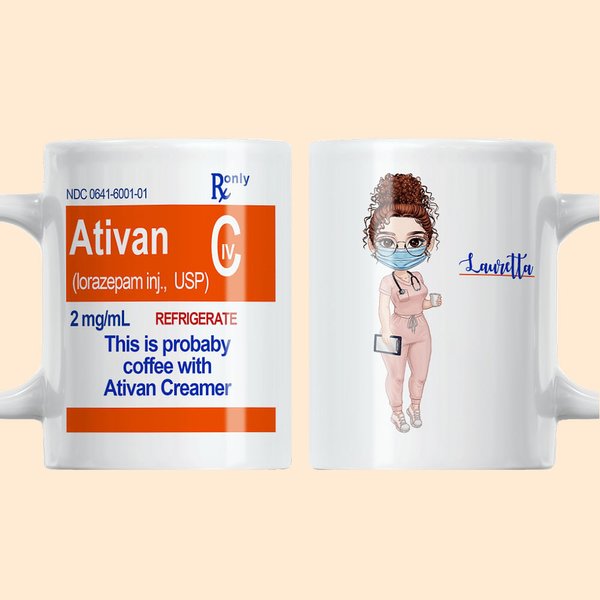 Spersonalizowany kubek ceramiczny dla pielęgniarki 11oz 15oz Zabawny kubek na kawę na receptę Tydzień Pielęgniarki Prezent dla lekarza i pielęgniarki z okazji ukończenia studiów