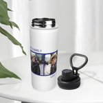 Gepersonaliseerde fotocollage sport Food-Grade roestvrij staal waterfles verjaardag kerstcadeau voor familie vrienden geschikt voor buiten woon-werkve