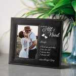 Personalised You are All I Need Romantic Leather  Photo Frame with Name and Initials  Anniversary Valentine's Day Birthday Gift for Couples