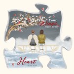 Spersonalizowana akrylowa ozdoba na biurko Your Wings Were Ready But My Heart Was Not Puzzle Christmas Memorial Gift for Family