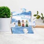 Personalized Your Wings Were Ready But My Heart Was Not Puzzle Acrylic Ornament Desk Decor Christmas Memorial Gift for Family