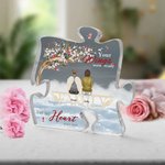 Spersonalizowana akrylowa ozdoba na biurko Your Wings Were Ready But My Heart Was Not Puzzle Christmas Memorial Gift for Family