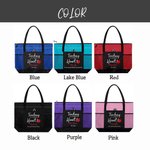 Gepersonaliseerde Teaching Is A Work Of Heart boodschappentas met ritssluiting grote capaciteit Apple patroon tas Kerst Teacher Appreciation Gift